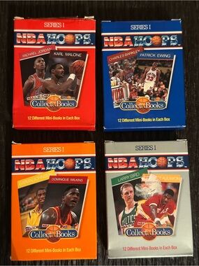 NBA Hoops Series I Collect-A-Books Box Set - Red-1, Blue-2, Orange-3, Silver-4